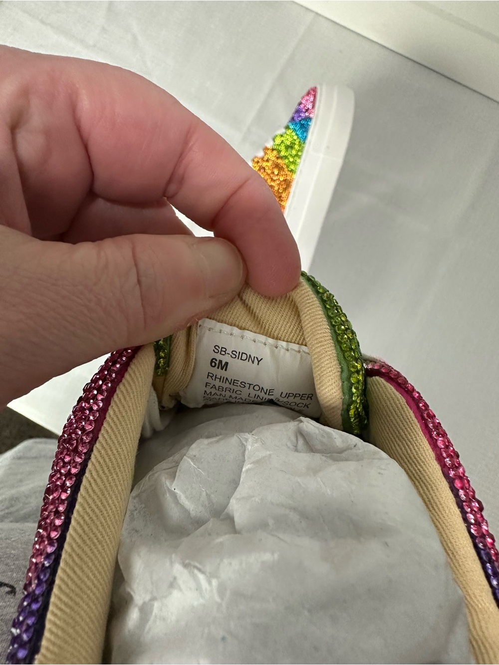 Betsey Johnson Sidny Rainbow Sneaker Size 6 - Picture 9 of 12